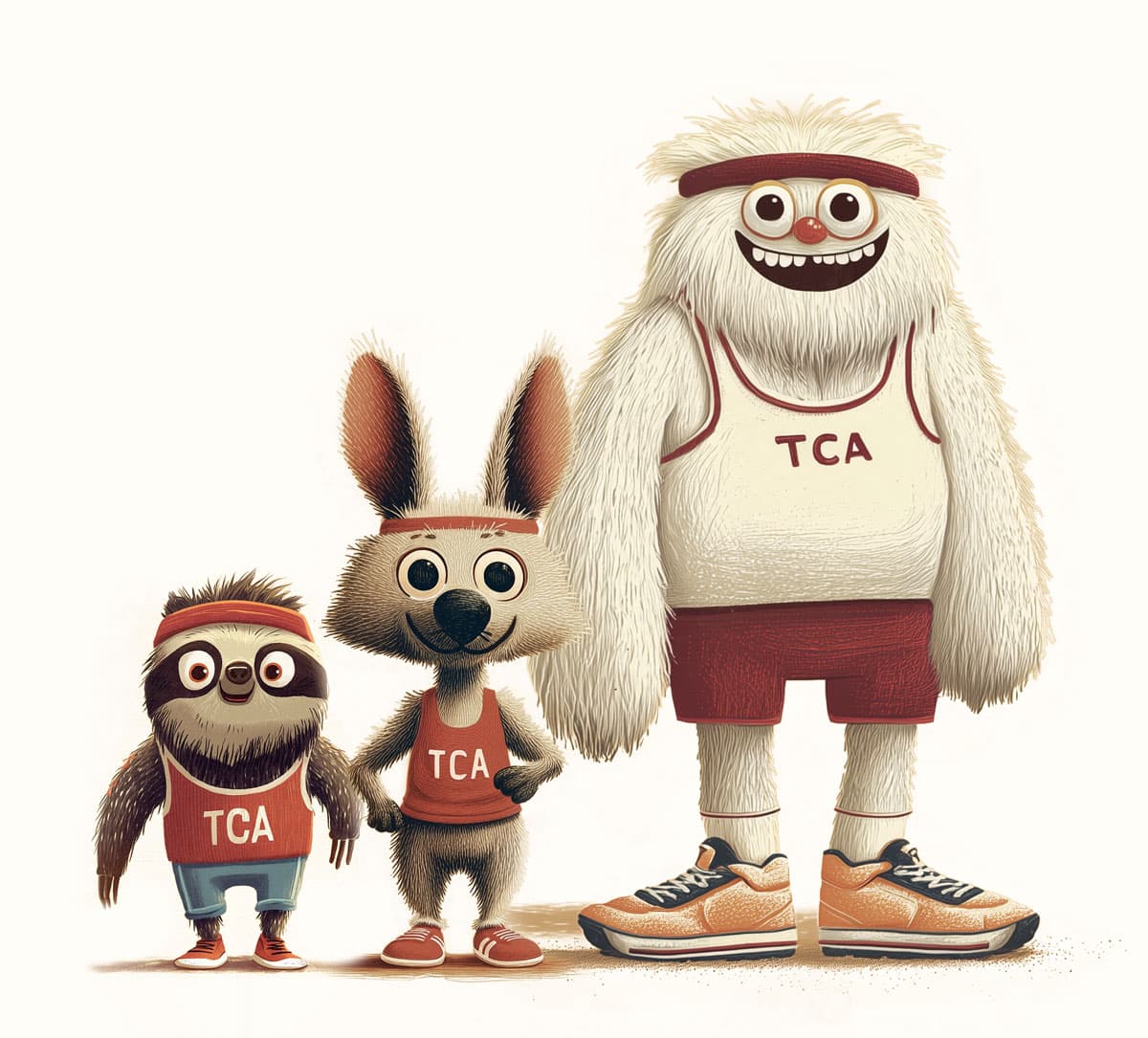 The Speedy Sloth Co. Team - Scooter, Kyle, and Grimothy